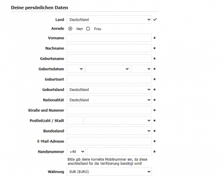 Registrierung Interwetten